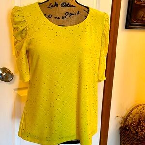 NWOT Eyelet top by CeCe. Medium